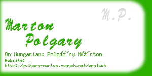 marton polgary business card